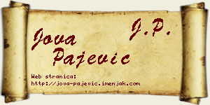 Jova Pajević vizit kartica